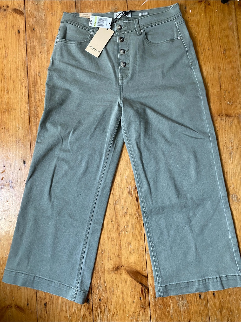Scotch & Soda Leg Women’s Jeans - Sage Green size 10/30 NWT priced $138